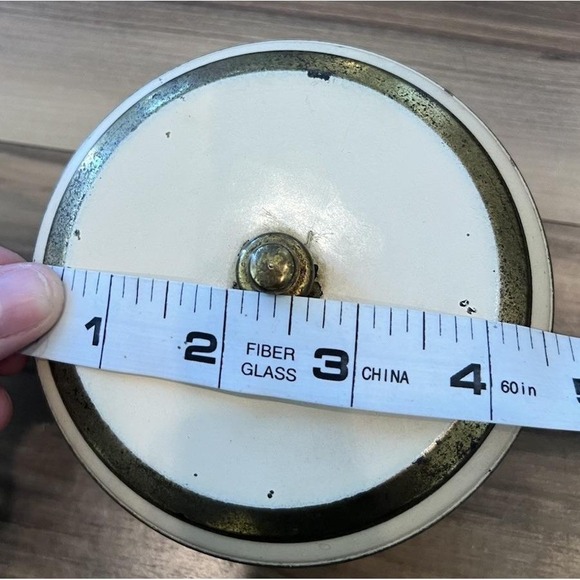 Vintage Mechanical Kitchen Timer Made in USA Mid Century White Metal Wind Up - Picture 7 of 9